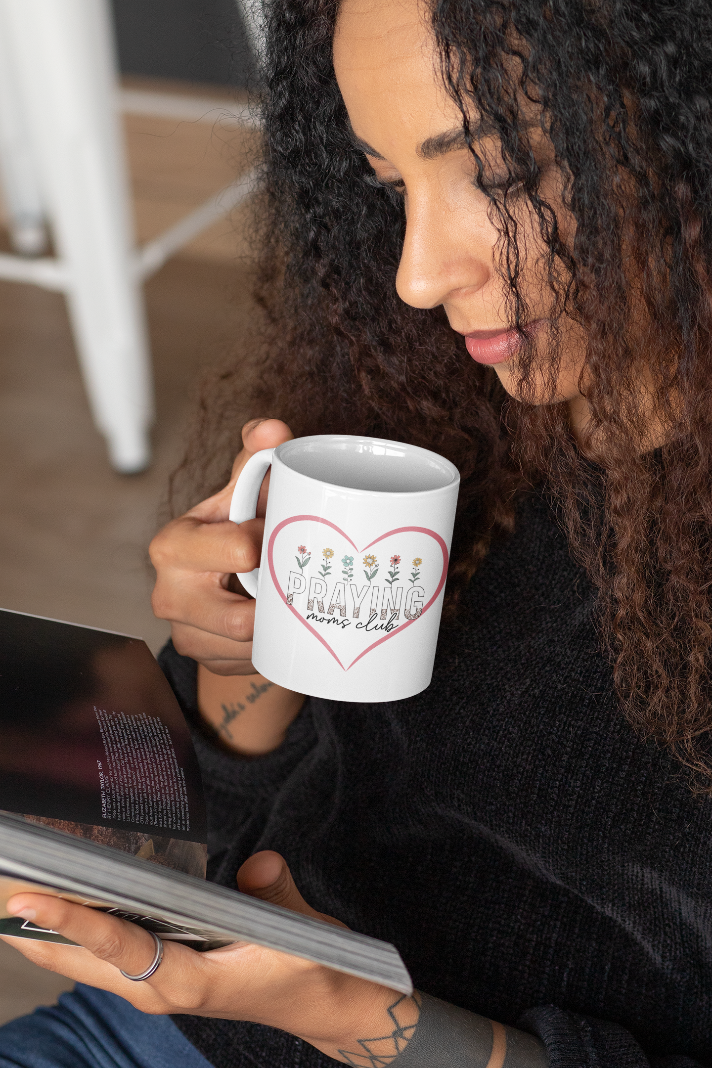Mothers day Mug, Floral Design, Gift for Mom, Ceramic Coffee Cup, Ideal for Birthdays, Mother's Day, Myhers Mug