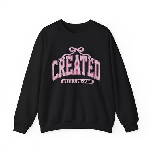 Perfect Gift for Inspiration, Trendy Christian Sweatshirt, Created With A Purpose Hoodie, Faith Hoodie, Bible verse sweatshirt
