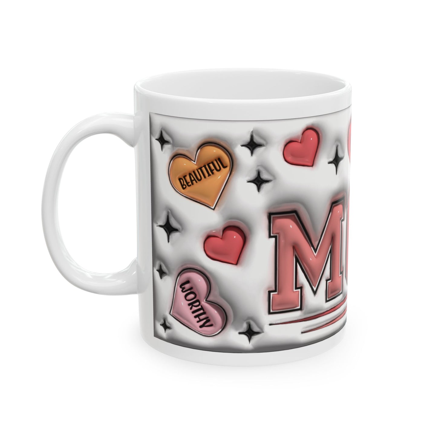 Loved Mom Ceramic Mug - Perfect Gift for Mothers Day, Birthdays, Coffee Lovers, Family Gatherings, and Celebrations, mother's day mug