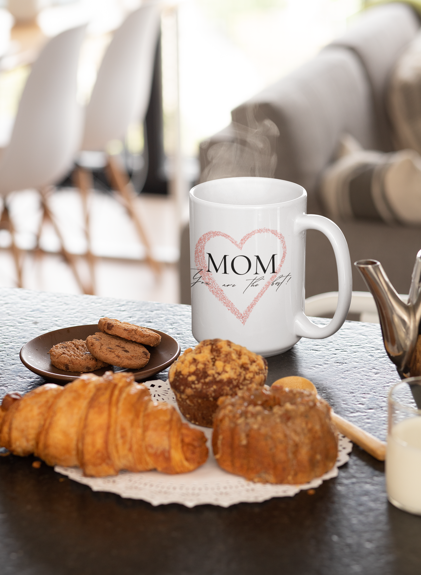Mom Heart Mug, The Best Gift for Mother's Day, Birthdays,gift for mom, mother's day mug, ceramic mug, coffee lover gift, minimalist mug