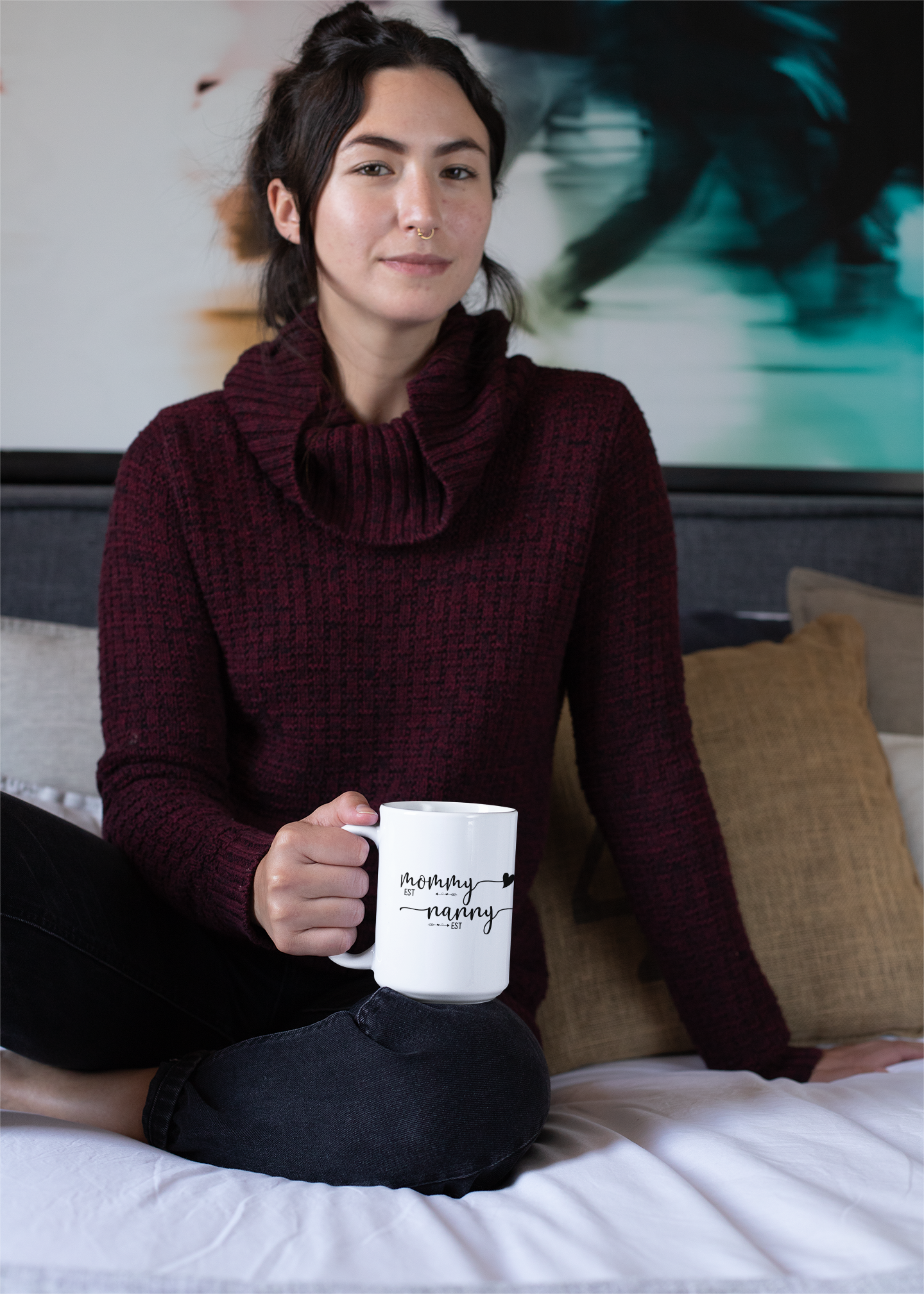 Mommy Nanny Established Ceramic Mug - Perfect Gift for New Grandmothers