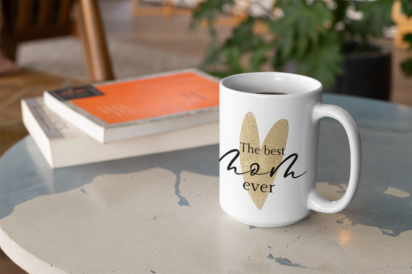 The Best Mom Ever Ceramic Mug, Gift for Mom, Mothers Day Mug, Coffee Cup, Heart Design, Personalized mug, Mothers day gift, Mother Mug