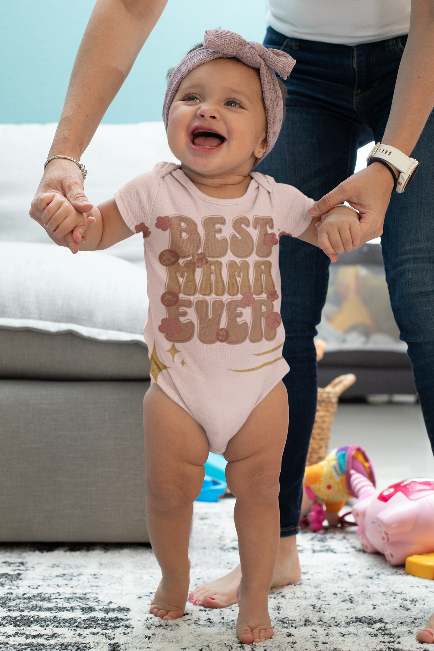 Cute Baby Gift, Mother's Day baby outfit, Cute baby bodysuit for mom, Baby girl gift, Gift for new mom, Baby shower gift, First Mother’s Day