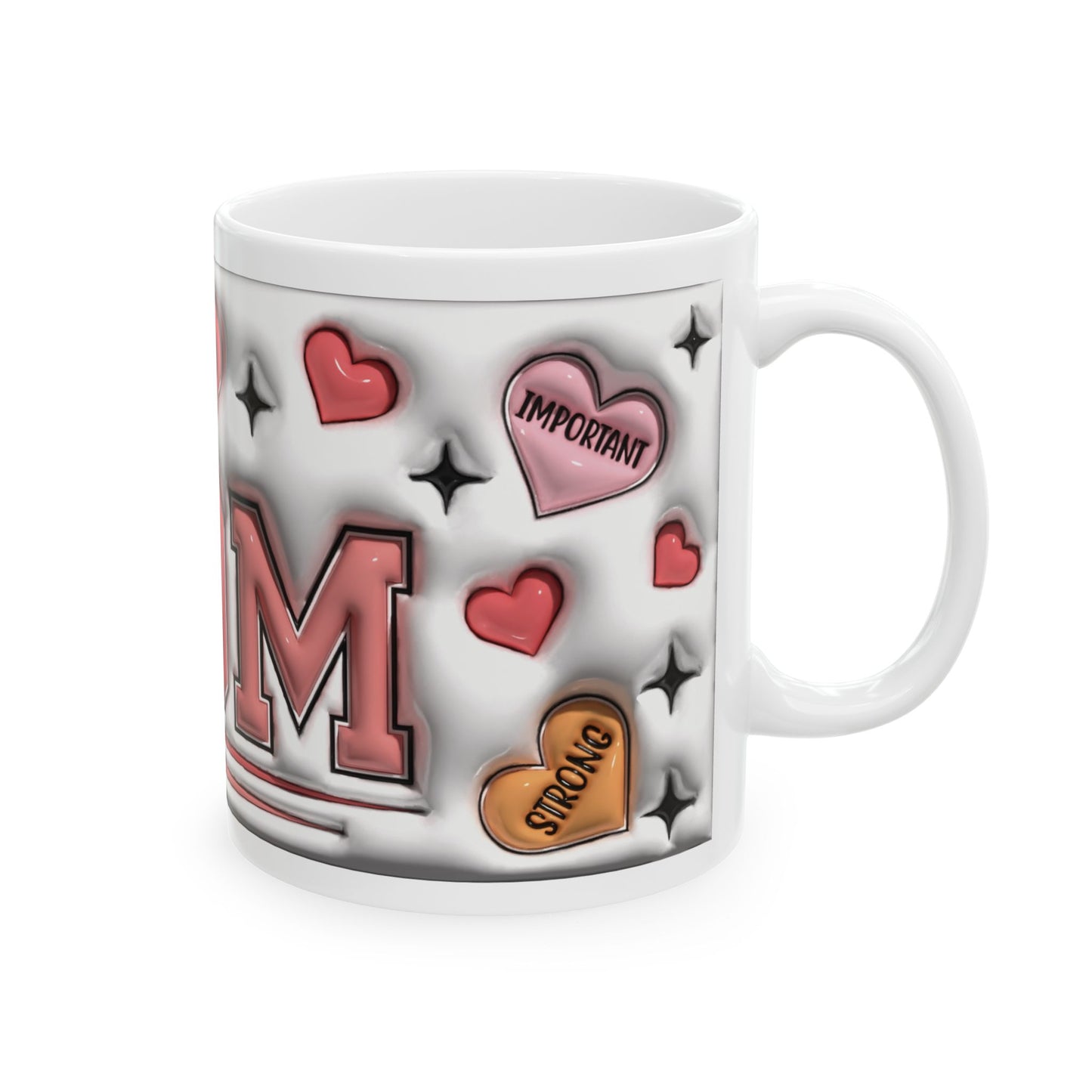 Loved Mom Ceramic Mug - Perfect Gift for Mothers Day, Birthdays, Coffee Lovers, Family Gatherings, and Celebrations, mother's day mug