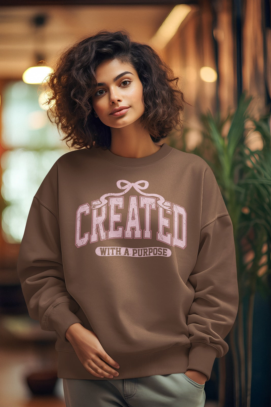 Perfect Gift for Inspiration, Trendy Christian Sweatshirt, Created With A Purpose Hoodie, Faith Hoodie, Bible verse sweatshirt