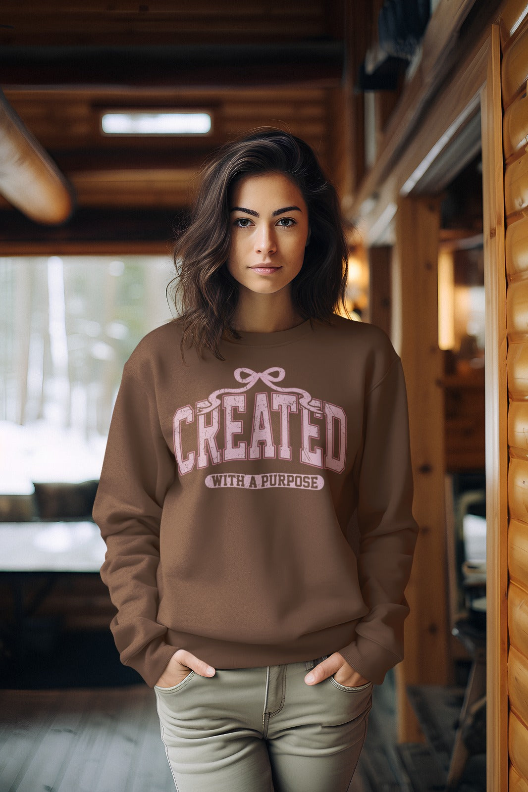 Perfect Gift for Inspiration, Trendy Christian Sweatshirt, Created With A Purpose Hoodie, Faith Hoodie, Bible verse sweatshirt