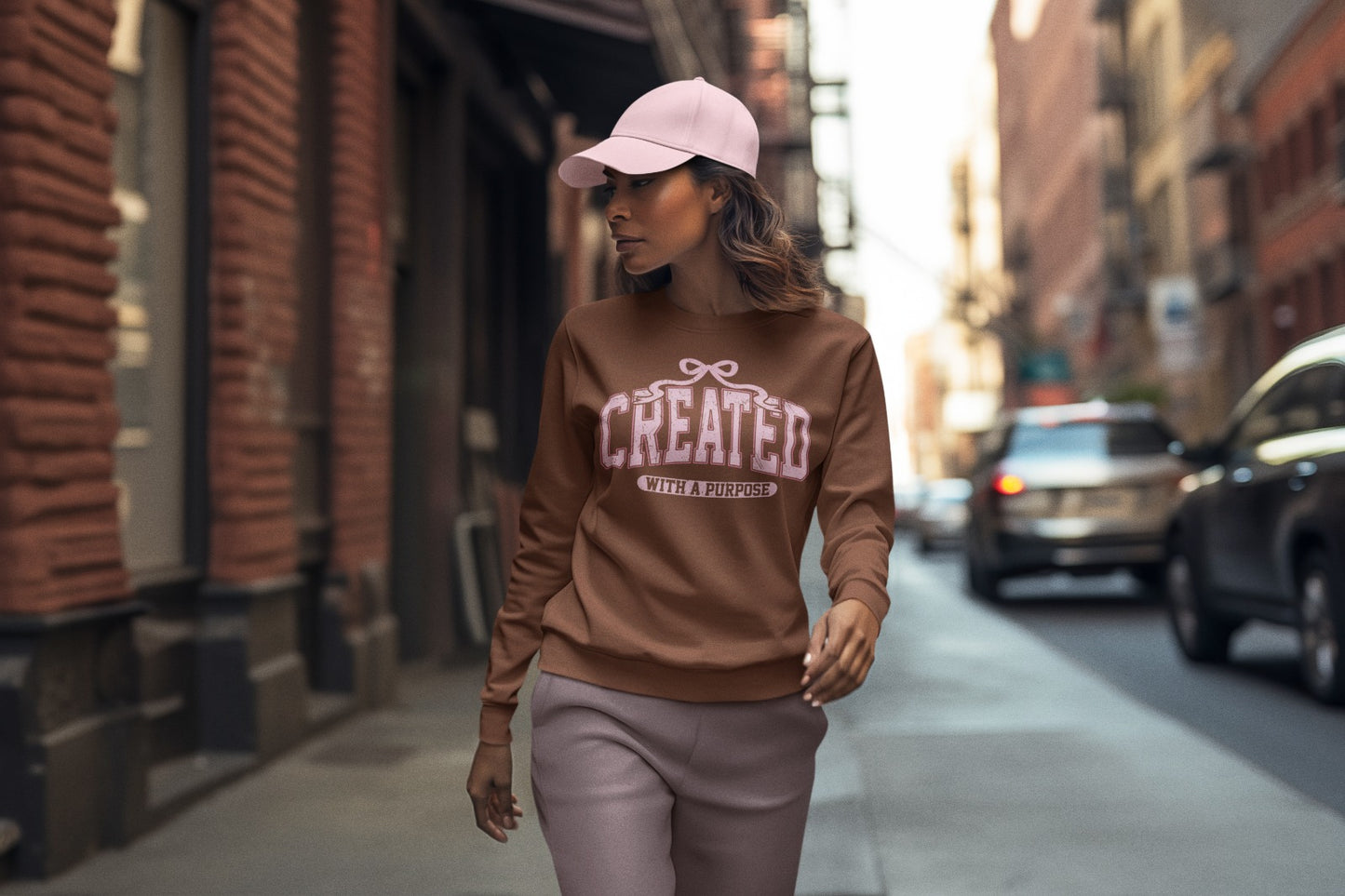 Perfect Gift for Inspiration, Trendy Christian Sweatshirt, Created With A Purpose Hoodie, Faith Hoodie, Bible verse sweatshirt