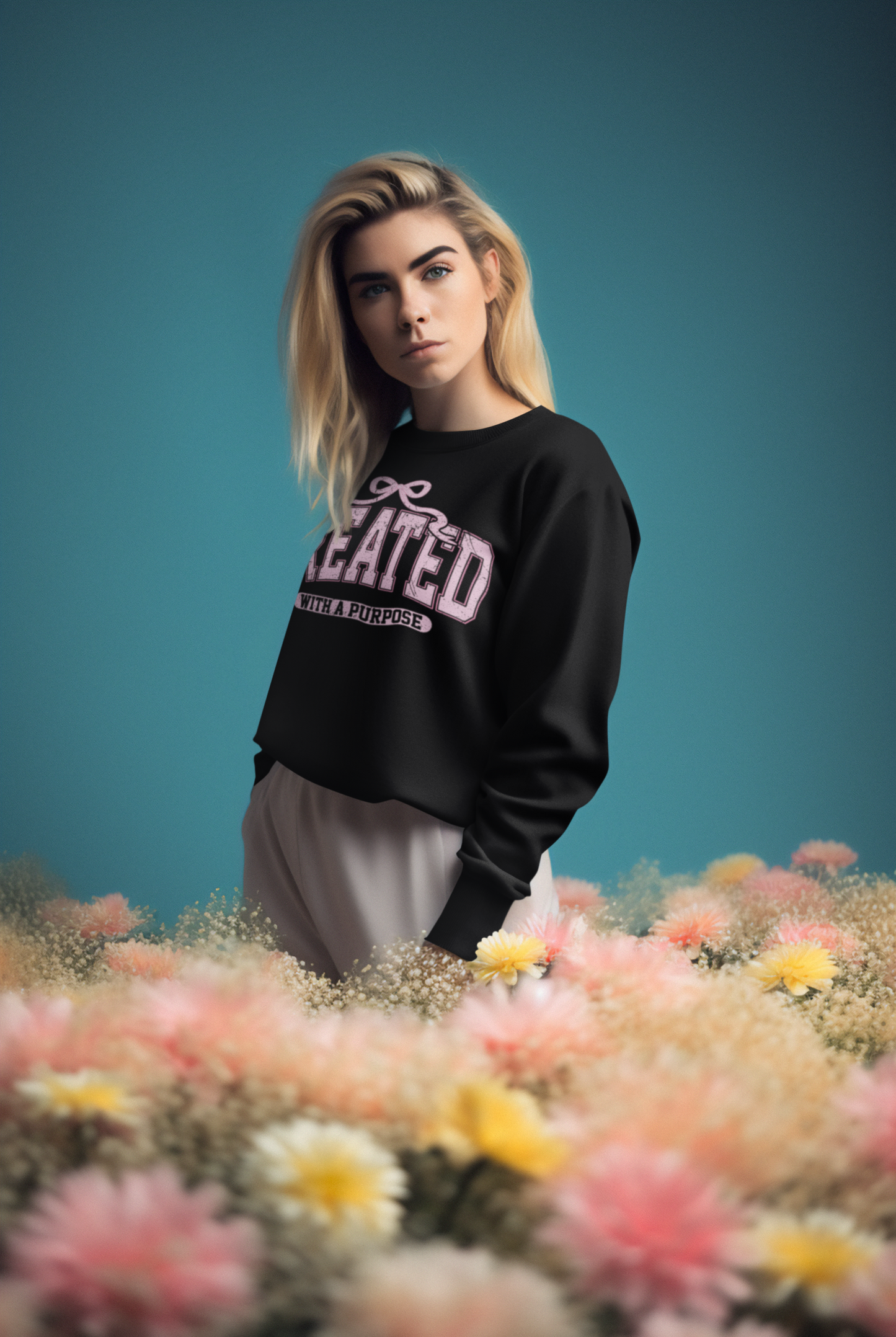 Perfect Gift for Inspiration, Trendy Christian Sweatshirt, Created With A Purpose Hoodie, Faith Hoodie, Bible verse sweatshirt