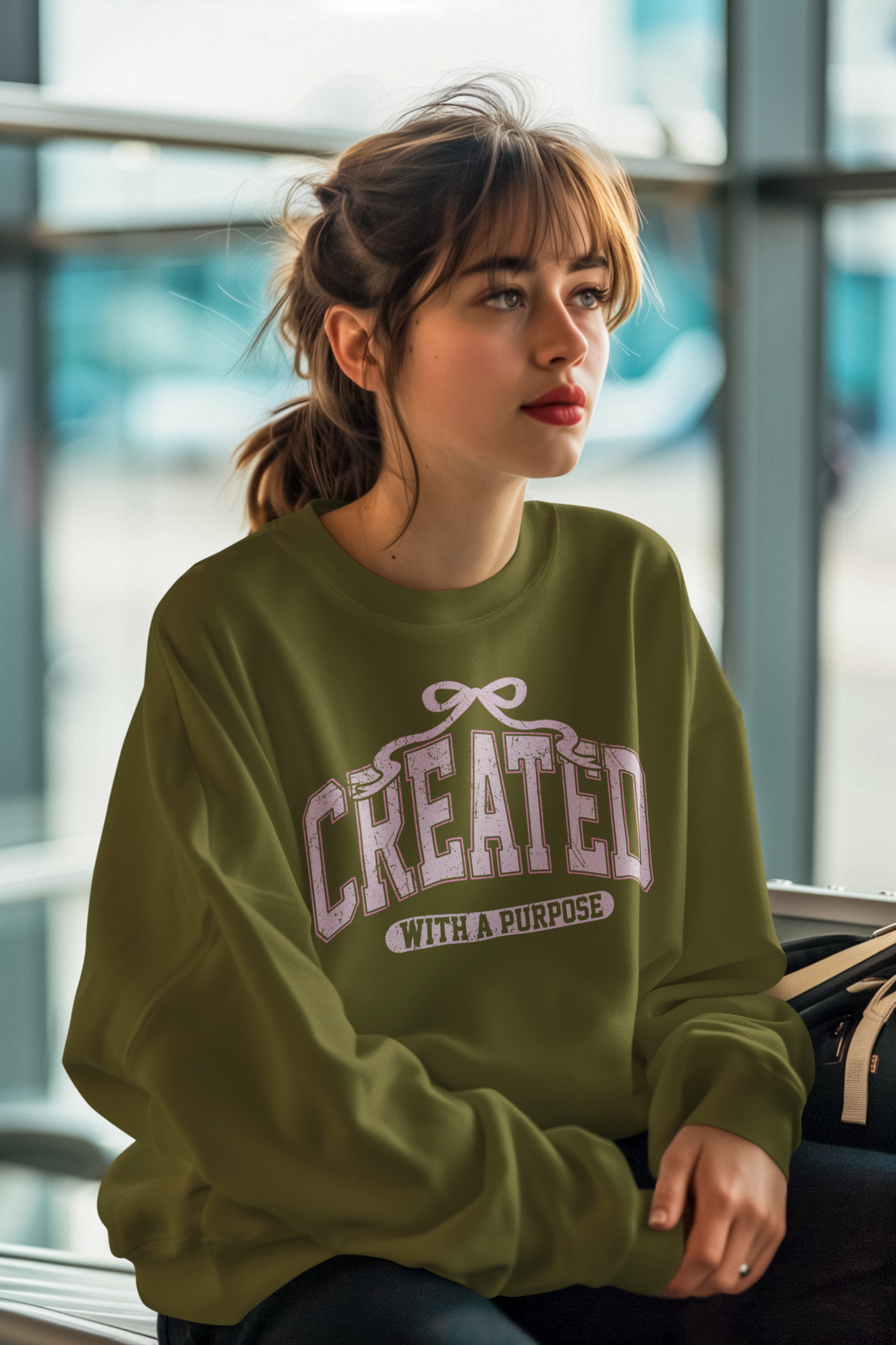 Perfect Gift for Inspiration, Trendy Christian Sweatshirt, Created With A Purpose Hoodie, Faith Hoodie, Bible verse sweatshirt