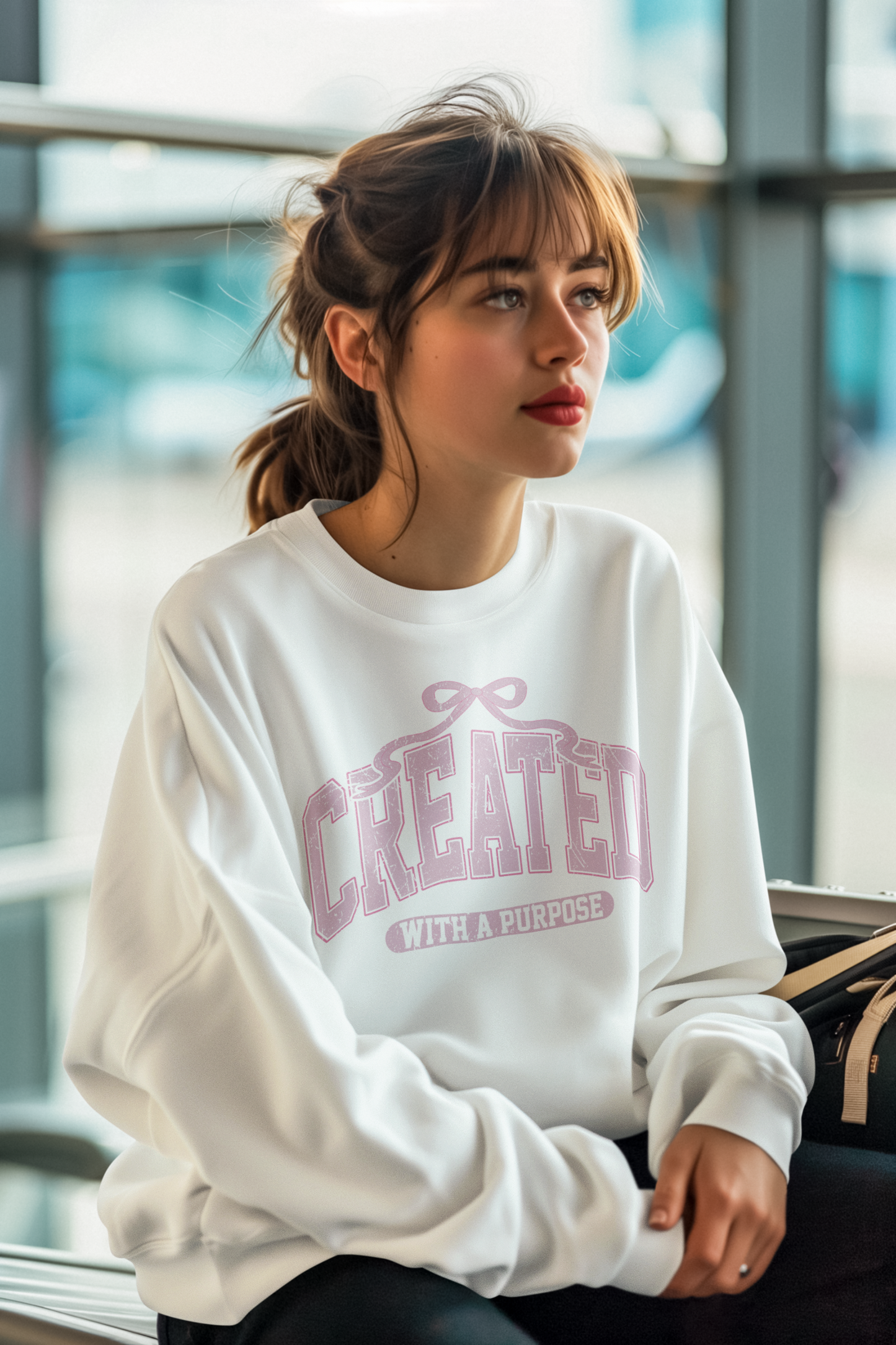 Perfect Gift for Inspiration, Trendy Christian Sweatshirt, Created With A Purpose Hoodie, Faith Hoodie, Bible verse sweatshirt