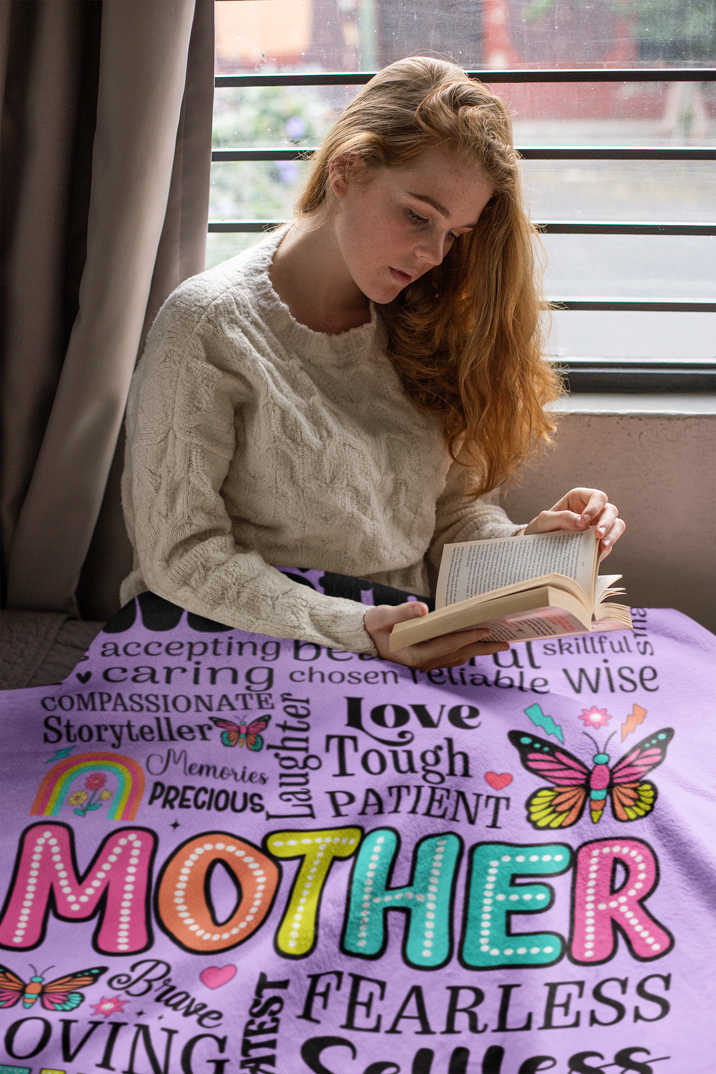 Mothers Love Plush Blanket, Soft Fleece Throw, Cozy Bed & Sofa Blanket, Gift for Mom, Christmas or Birthday Present