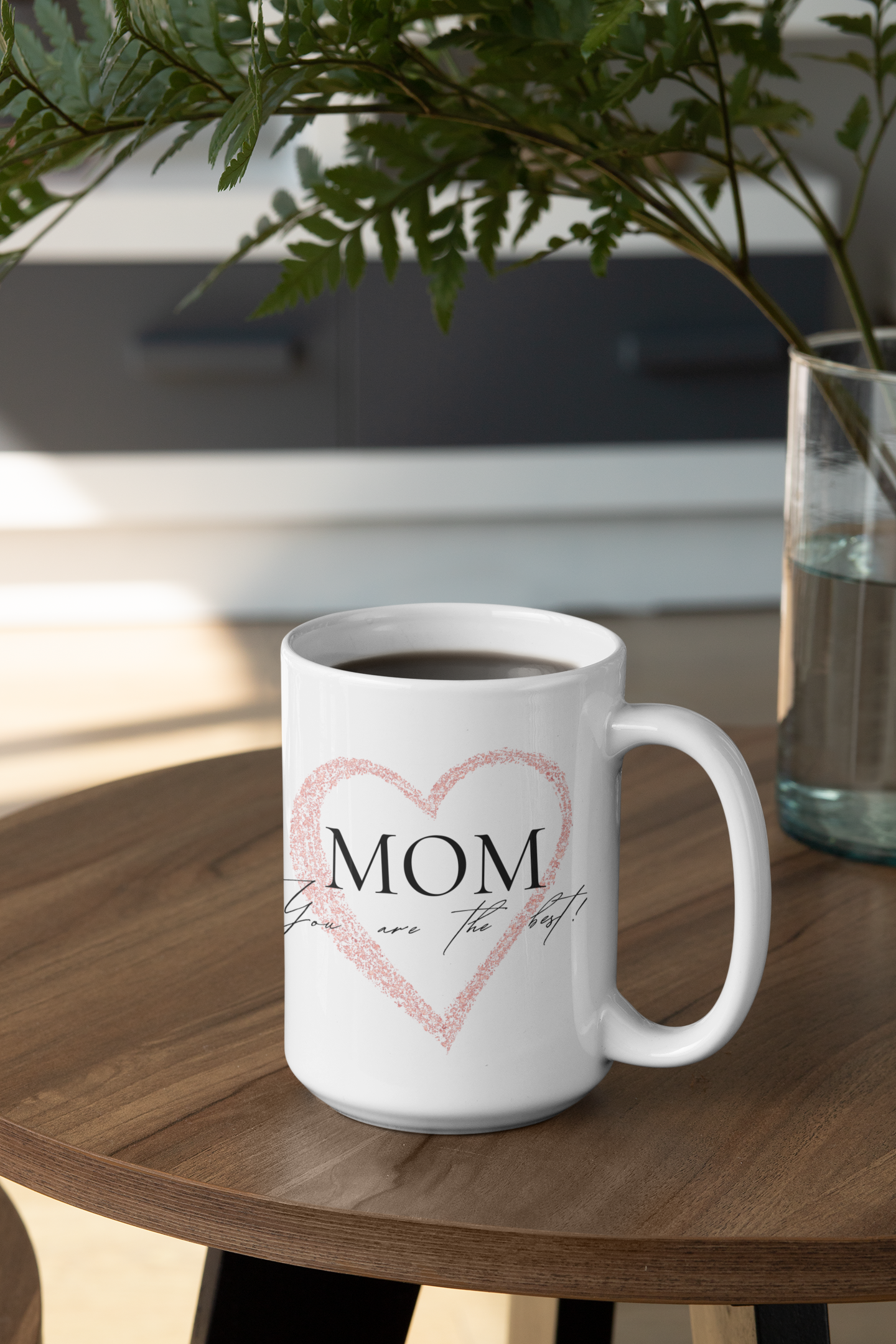 Mom Heart Mug, The Best Gift for Mother's Day, Birthdays,gift for mom, mother's day mug, ceramic mug, coffee lover gift, minimalist mug