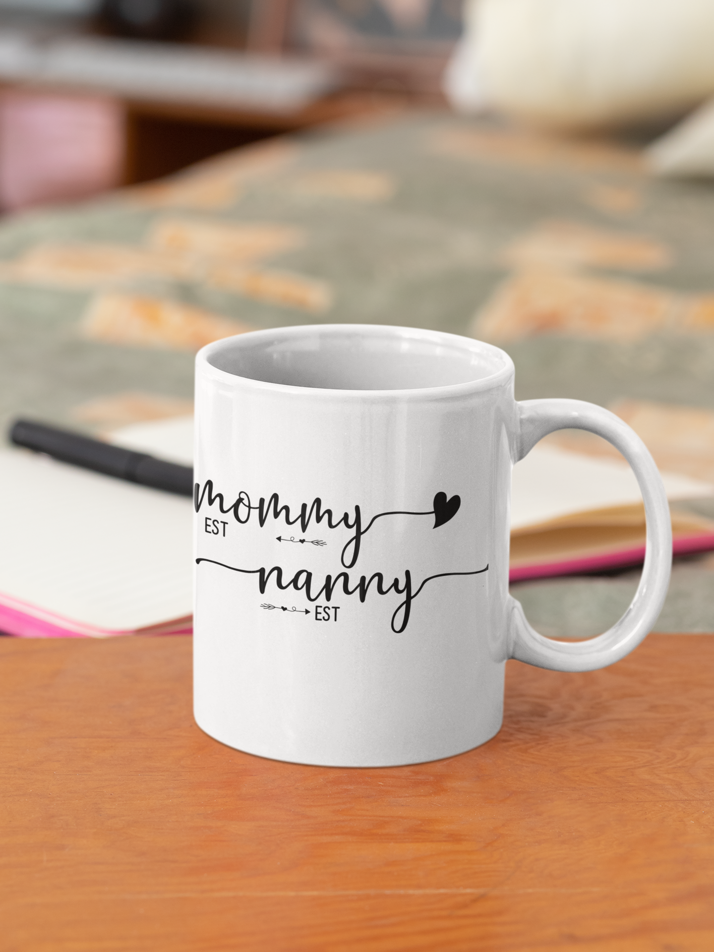 Mommy Nanny Established Ceramic Mug - Perfect Gift for New Grandmothers