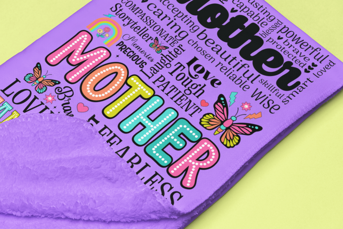 Mothers Love Plush Blanket, Soft Fleece Throw, Cozy Bed & Sofa Blanket, Gift for Mom, Christmas or Birthday Present