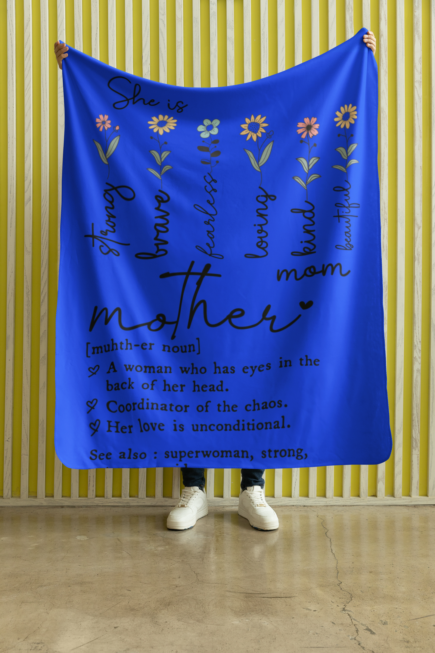 Plush Blanket, Mothers day Blanquet Motherhood Tribute Personalized Gift for Mom, Cozy Home Decor, Ideal for Mother's Day, Birthdays