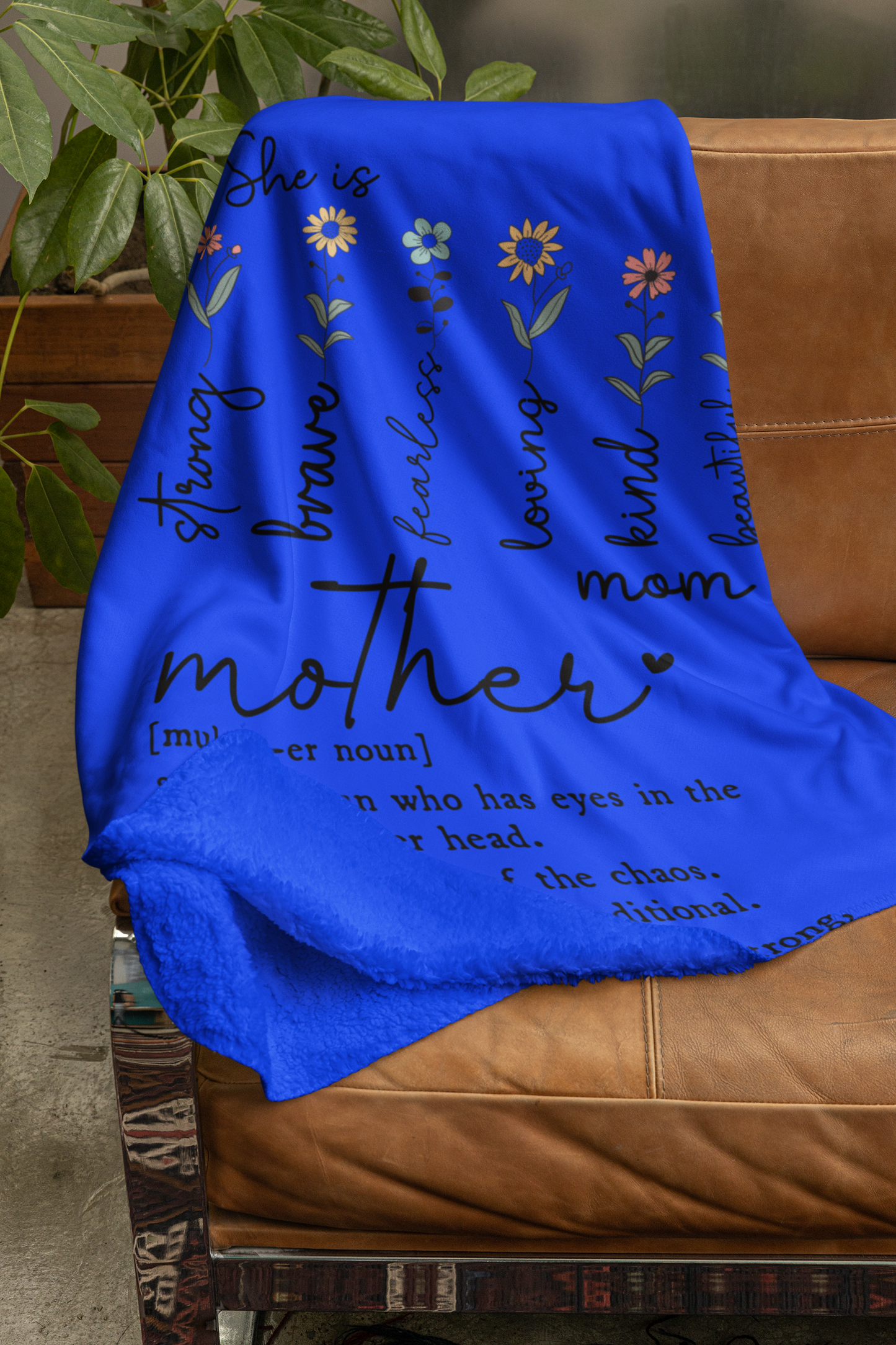 Plush Blanket, Mothers day Blanquet Motherhood Tribute Personalized Gift for Mom, Cozy Home Decor, Ideal for Mother's Day, Birthdays