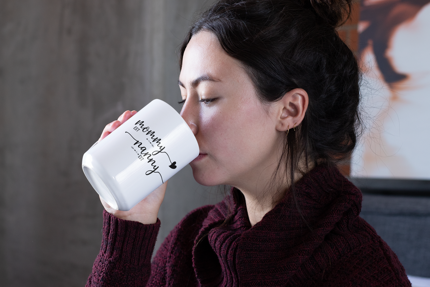 Mommy Nanny Established Ceramic Mug - Perfect Gift for New Grandmothers