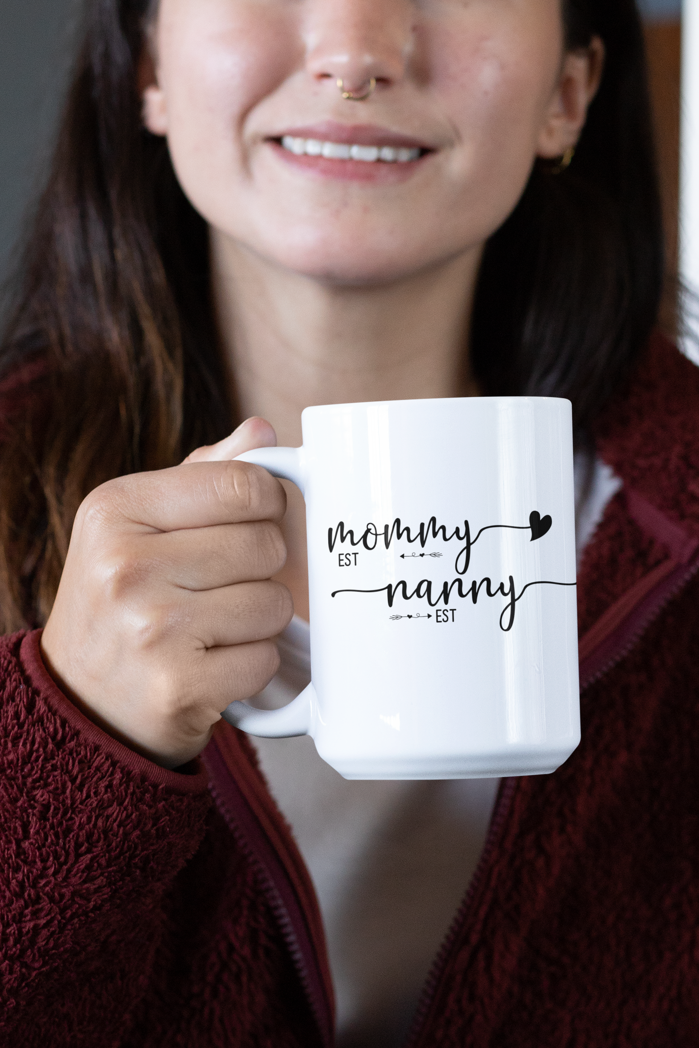 Mommy Nanny Established Ceramic Mug - Perfect Gift for New Grandmothers