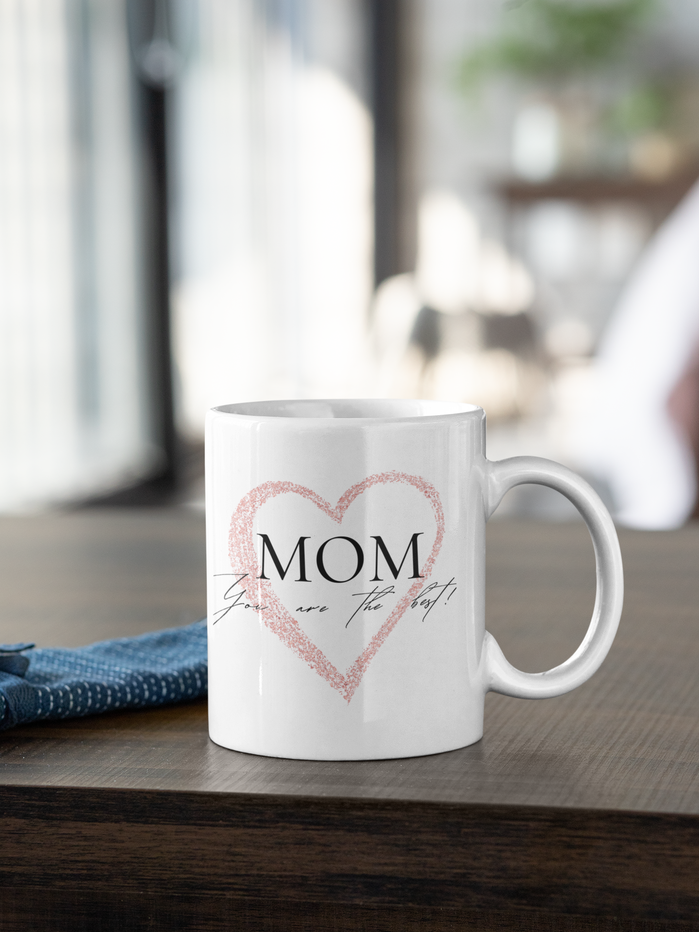 Mom Heart Mug, The Best Gift for Mother's Day, Birthdays,gift for mom, mother's day mug, ceramic mug, coffee lover gift, minimalist mug
