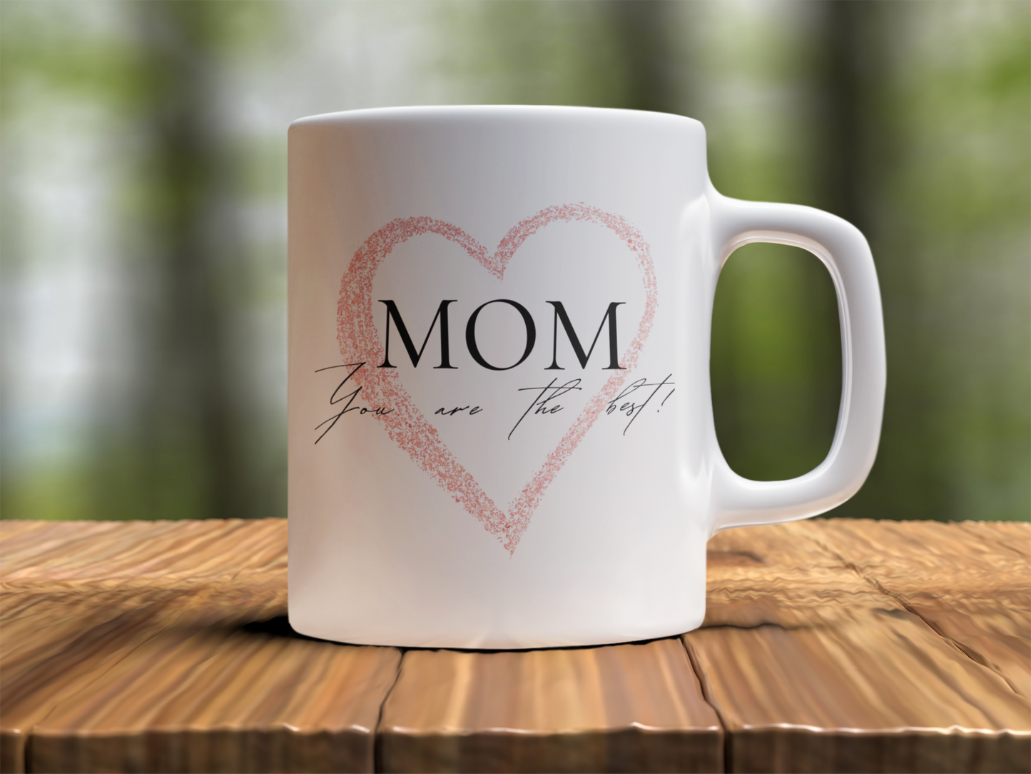 Mom Heart Mug, The Best Gift for Mother's Day, Birthdays,gift for mom, mother's day mug, ceramic mug, coffee lover gift, minimalist mug