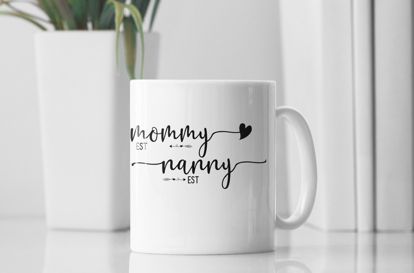 Mommy Nanny Established Ceramic Mug - Perfect Gift for New Grandmothers