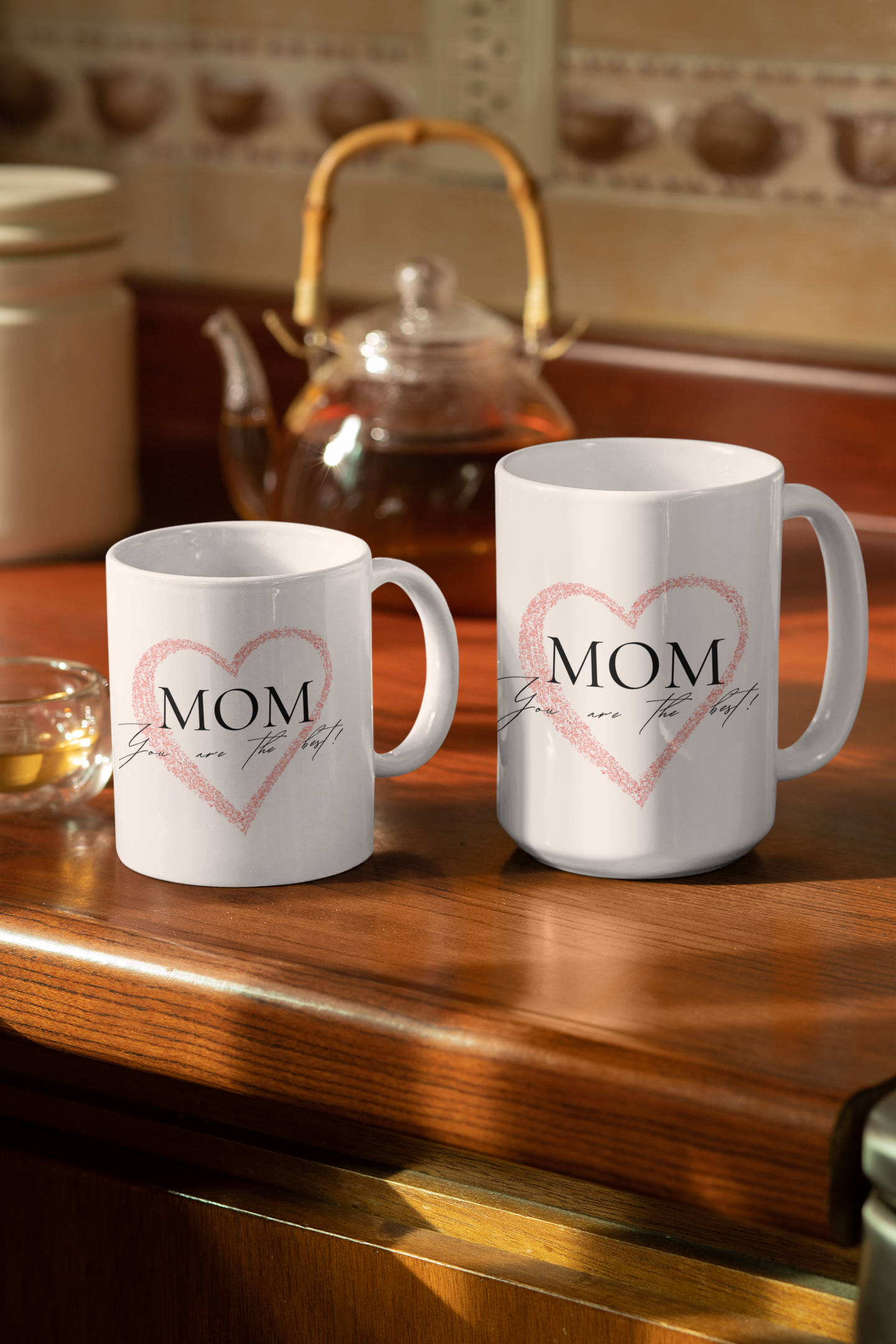 Mom Heart Mug, The Best Gift for Mother's Day, Birthdays,gift for mom, mother's day mug, ceramic mug, coffee lover gift, minimalist mug