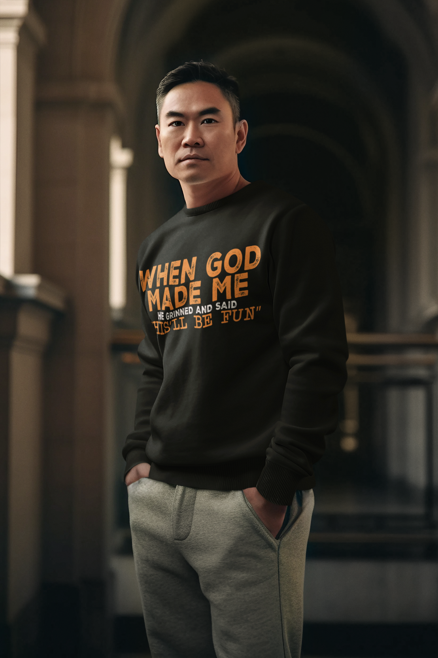 Fun Faith Sweatshirt gift, Gift for Friends, Inspirational gift, Custom Sweatshirt, Gift For New Dad, Fathers Day Gift, Comfort color