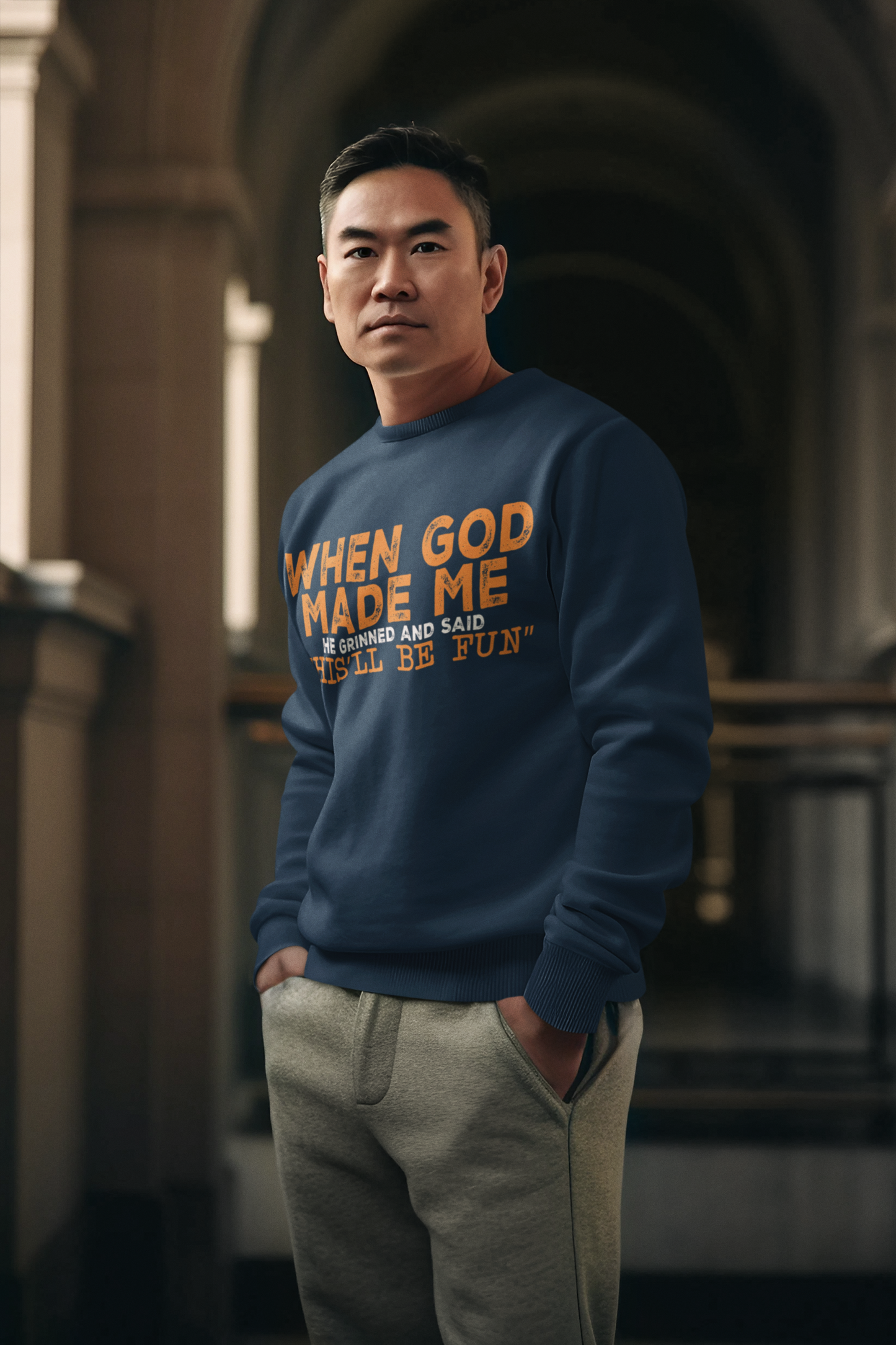 Fun Faith Sweatshirt gift, Gift for Friends, Inspirational gift, Custom Sweatshirt, Gift For New Dad, Fathers Day Gift, Comfort color