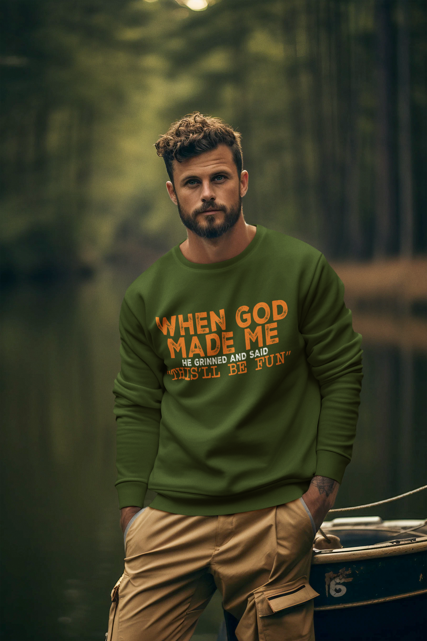 Fun Faith Sweatshirt gift, Gift for Friends, Inspirational gift, Custom Sweatshirt, Gift For New Dad, Fathers Day Gift, Comfort color