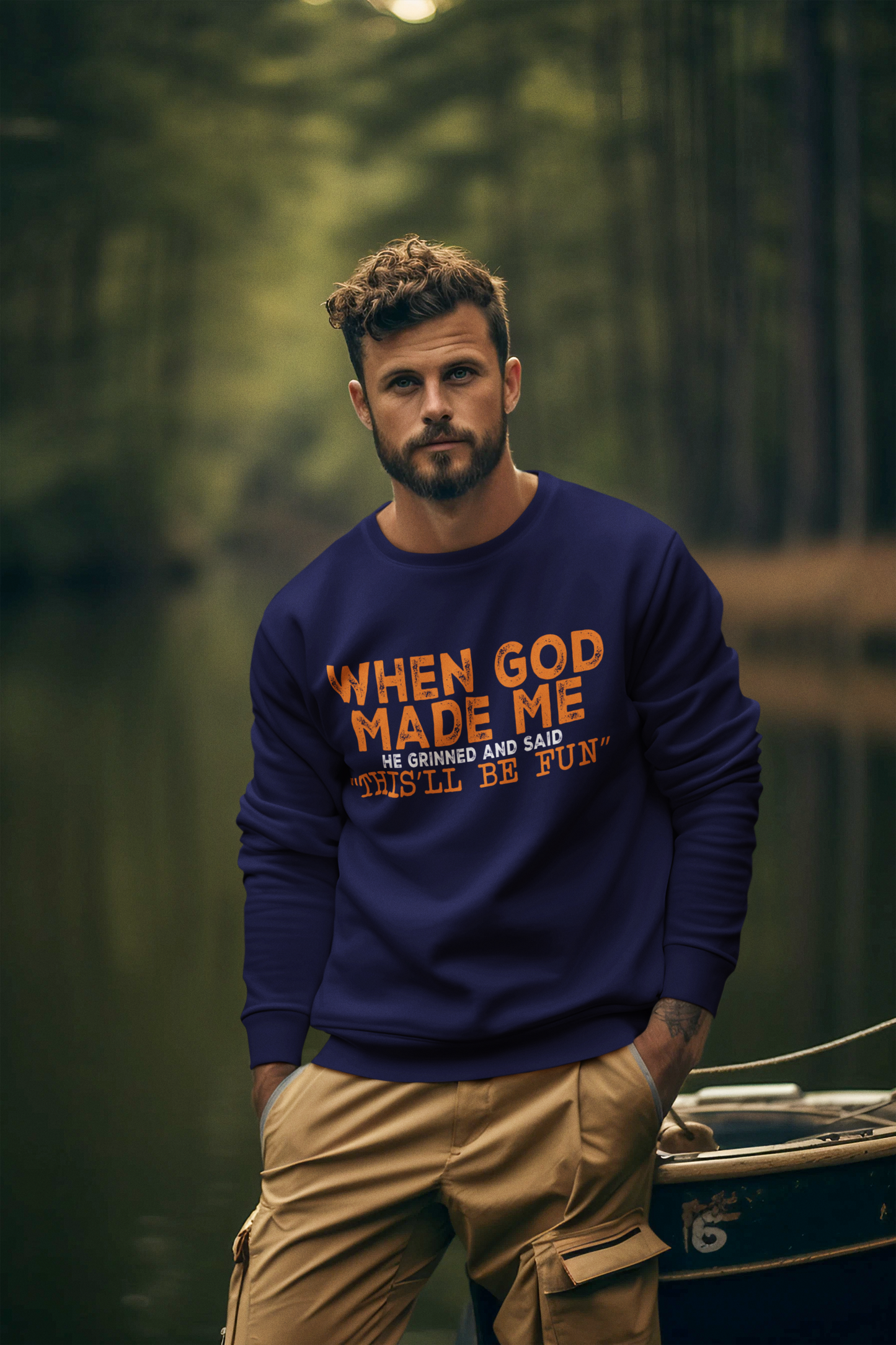 Fun Faith Sweatshirt gift, Gift for Friends, Inspirational gift, Custom Sweatshirt, Gift For New Dad, Fathers Day Gift, Comfort color