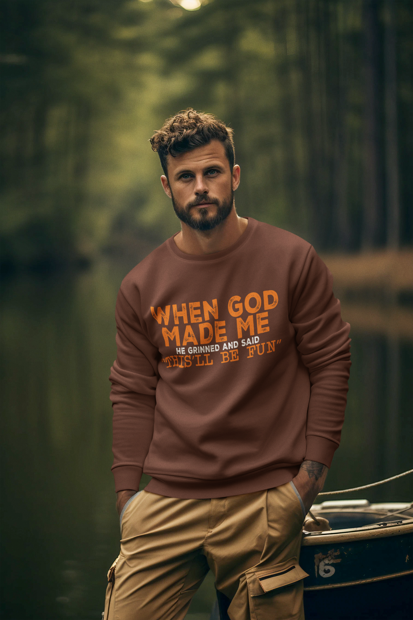 Fun Faith Sweatshirt gift, Gift for Friends, Inspirational gift, Custom Sweatshirt, Gift For New Dad, Fathers Day Gift, Comfort color