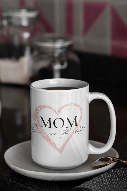 Mom Heart Mug, The Best Gift for Mother's Day, Birthdays,gift for mom, mother's day mug, ceramic mug, coffee lover gift, minimalist mug
