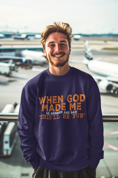 Fun Faith Sweatshirt gift, Gift for Friends, Inspirational gift, Custom Sweatshirt, Gift For New Dad, Fathers Day Gift, Comfort color