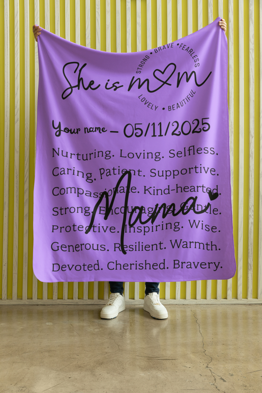 Mothers day Blanket, Custom Personalized Mom, Throw Blanket, Cozy Mom Gift, Holiday Decor, Soft Lap Blanket, gigt for mom, Blanket for Mom