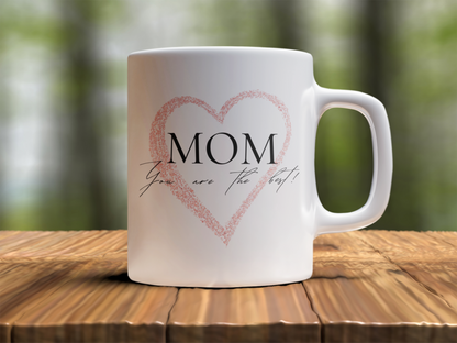 Mom Heart Mug, The Best Gift for Mother's Day, Birthdays,gift for mom, mother's day mug, ceramic mug, coffee lover gift, minimalist mug