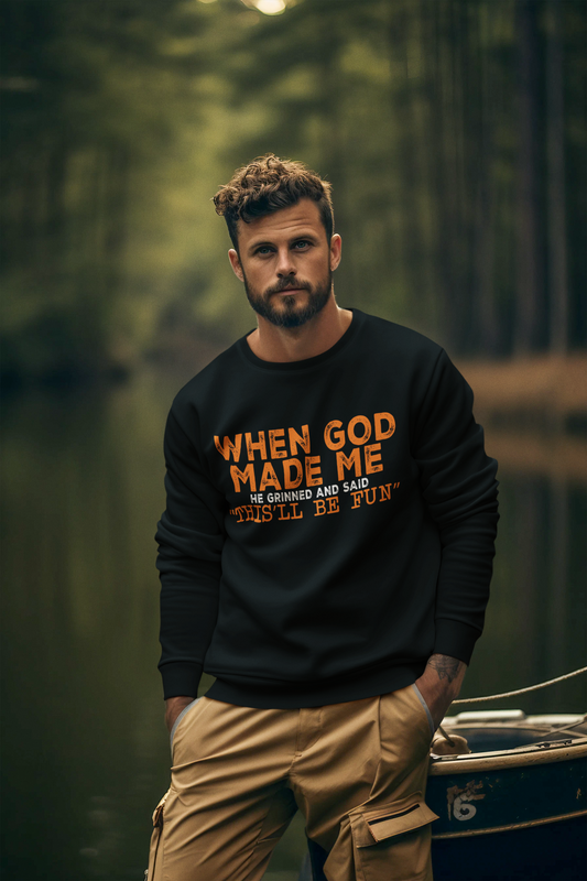 Fun Faith Sweatshirt gift, Gift for Friends, Inspirational gift, Custom Sweatshirt, Gift For New Dad, Fathers Day Gift, Comfort color